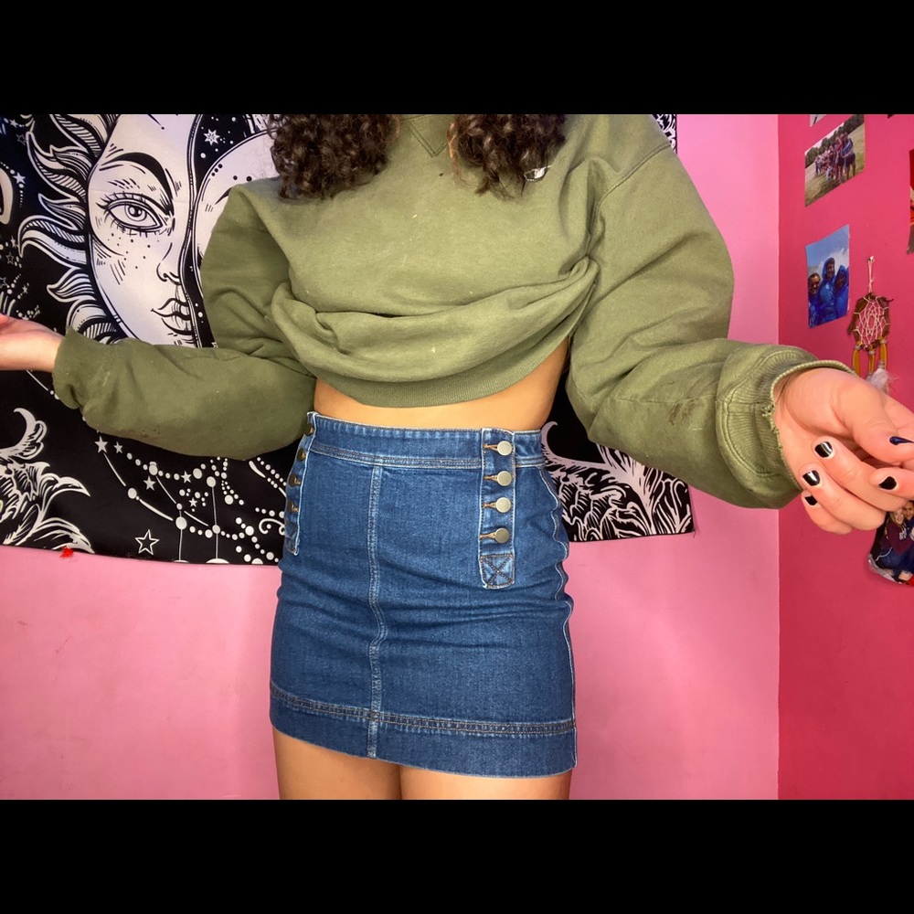 *SOLD* Button-up denim skirt